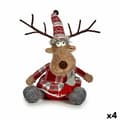 Pikkukuva 1 / 2: Decorative Figure Krist+ FG31-9590B White Brown Red Grey Deer 16 x 30 x 30 cm (4 Units)