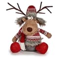 Pikkukuva 2 / 2: Decorative Figure Krist+ FG31-9590A White Brown Red Grey Deer 17 x 30 x 27 cm (4 Units)