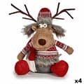 Pikkukuva 1 / 2: Decorative Figure Krist+ FG31-9590A White Brown Red Grey Deer 17 x 30 x 27 cm (4 Units)