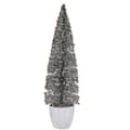 Pikkukuva 2 / 2: Decorative Figure Christmas Tree Silver Plastic 10 x 38 x 10 cm (6 Units)