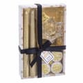 Miniatyrbillede 1 af 2: Circular Candelabra with Stand Christmas Golden Crystal Paraffin 21,7 x 13,3 x 3,8 cm