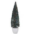 Miniatyrbild 2 av 2: Decorative Figure Christmas Tree Blue Golden Plastic 10 x 38 x 10 cm (6 Units)