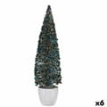 Miniatyrbild 1 av 2: Decorative Figure Christmas Tree Blue Golden Plastic 10 x 38 x 10 cm (6 Units)