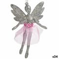 Pikkukuva 1 / 2: Christmas bauble Fairy Silver Plastic Glitter 8 x 12 x 5 cm (24 Units)