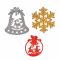Miniatyrbild 2 av 2: Christmas Decorations Set Krist+ 00507 Red Golden Silver Plastic (24 Units)