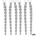 Miniatyrbillede 1 af 3: Christmas bauble Silver Plastic Glitter 13,5 x 1 x 5,5 cm (24 Units)