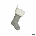 Pikkukuva 1 / 2: Christmas bauble Christmas Stocking Grey Cloth 28 x 4 x 46 cm (12 Units)