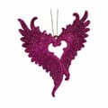 Pikkukuva 2 / 2: Christmas bauble Angel Wings Fuchsia Plastic Glitter 12 x 13 x 2,5 cm (24 Units)