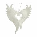 Pikkukuva 2 / 2: Christmas bauble Angel Wings White Plastic Glitter 12 x 13 x 2,5 cm (24 Units)