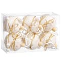 Pikkukuva 2 / 2: Christmas Baubles White Golden Polyfoam Fabric Lasso 6 x 6 x 6 cm (6 Units)