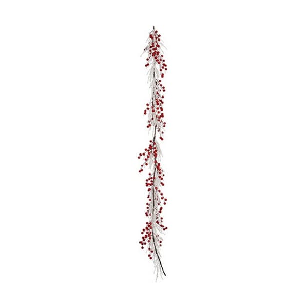 Christmas garland Krist+ K1912687 White Red Plastic Snowfall 40 x 9 x 40 cm