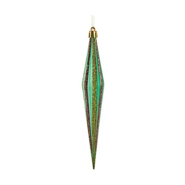 Christmas bauble Krist+ 00901 Red Green Golden 3 x 8,5 x 19 cm Streched