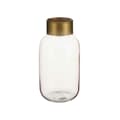 Pikkukuva 2 / 3: Vase Pink Golden Glass 11,5 x 24 x 11,5 cm (6 Units)