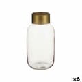 Pikkukuva 1 / 3: Vase Pink Golden Glass 11,5 x 24 x 11,5 cm (6 Units)