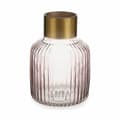 Miniatyrbild 2 av 3: Vase Stripes Pink Golden Glass 14,5 x 22 x 14,5 cm (6 Units)