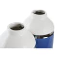 Miniatyrbild 3 av 3: Vase DKD Home Decor 12 x 12 x 18,5 cm Silver White Sky blue Navy Blue Stoneware (2 Units)