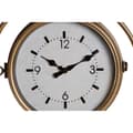 Miniatyrbillede 2 af 4: Wall Clock DKD Home Decor 43 x 14,5 x 47 cm Crystal Grey Golden Iron Traditional (2 Units)