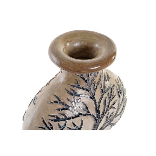 Vase DKD Home Decor Tree Crystal Black Beige Terracotta (30 x 15 x 33,5 cm)
