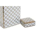 Miniatyrbillede 3 af 3: Vase DKD Home Decor 14,5 x 14,5 x 30 cm Porcelain Golden White