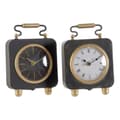 Miniatyrbild 1 av 3: Table clock DKD Home Decor Black Silver PVC Metal Plastic 14,5 x 5 x 21 cm (2 Units)