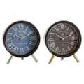 Pikkukuva 1 / 4: Table clock DKD Home Decor Blue Black Multicolour Metal Crystal Vintage 20,5 x 5 x 24 cm (2 Units)