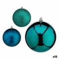 Pikkukuva 1 / 2: Set of Christmas balls Krist+ 00829 Blue Plastic (16 Units)