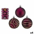 Pikkukuva 1 / 2: Set of Christmas balls Purple PVC Ø 6 cm (4 Units)