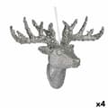 Pikkukuva 1 / 2: Christmas bauble Christmas Reindeer Pendant Silver 32 cm (4 Units)