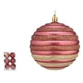 Pikkukuva 3 / 3: Set of Christmas balls Krist+ 00872 Pink Plastic Circles (6 Units)