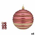 Pikkukuva 1 / 3: Set of Christmas balls Krist+ 00872 Pink Plastic Circles (6 Units)