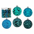 Pikkukuva 2 / 2: Set of Christmas balls Turquoise 7 cm (4 Units)