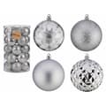 Pikkukuva 2 / 2: Set of Christmas balls Silver PVC Ø 8 cm (4 Units)