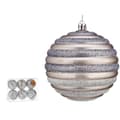 Pikkukuva 3 / 3: Set of Christmas balls Krist+ 00876 Silver Plastic Circles 10 cm (6 Units)