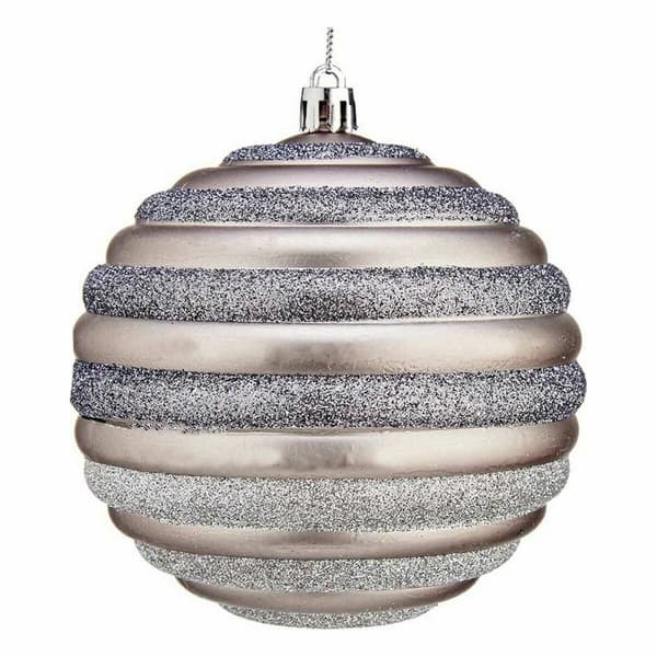 Set of Christmas balls Krist+ 00876 Silver Plastic Circles 10 cm (6 Units)