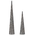 Miniatyrbild 2 av 2: Set of Figures Cones Sequins Silver Plastic (4 Units)
