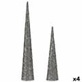 Miniatyrbild 1 av 2: Set of Figures Cones Sequins Silver Plastic (4 Units)