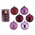 Pikkukuva 2 / 2: Set of Christmas balls Purple Plastic 6 x 7 x 6 cm (6 Units)