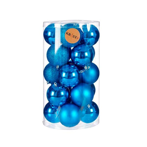 Set of Christmas balls Krist+ K1912481-2 Blue Plastic (6 Units)