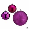 Pikkukuva 1 / 2: Set of Christmas balls Krist+ 00835 Purple Plastic (12 Units)