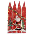 Pikkukuva 3 / 3: Hanging decoration Sign Father Christmas LED Light Red Plastic MDF Wood 34,7 x 4 x 60 cm (6 Units)