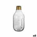 Pikkukuva 1 / 2: Vase Face Grey Glass 11 x 24,5 x 12 cm (6 Units)