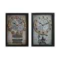 Pikkukuva 1 / 4: Wall Clock Home ESPRIT Yellow White Black Grey Metal Crystal Vintage 27,5 x 6,5 x 40,5 cm (2 Units)