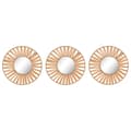 Pikkukuva 1 / 3: Mirror Set Home ESPRIT Natural Scandi 20 x 2 x 20 cm (3 Pieces)