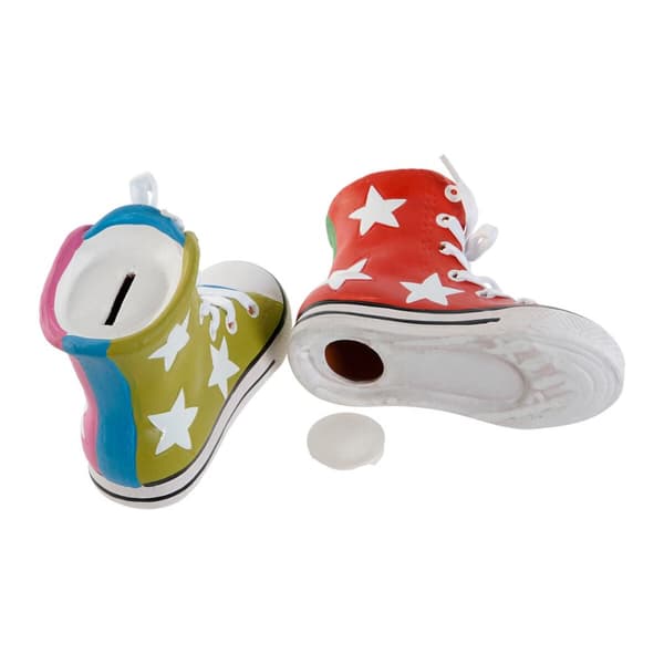 Money box Home ESPRIT Ceramic Slipper 18 x 8 x 14 cm (3 Units)