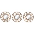 Pikkukuva 1 / 3: Mirror Set Home ESPRIT Natural Scandi 20 x 1 x 20 cm (3 Pieces)