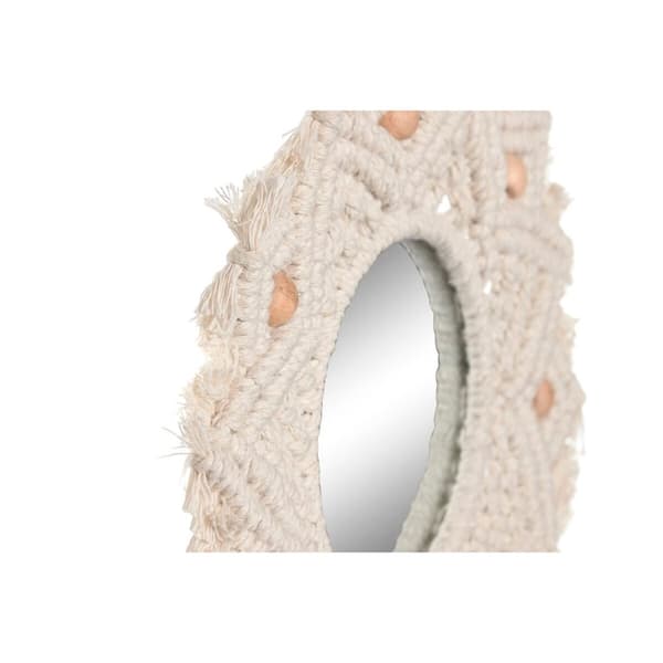 Mirror Set Home ESPRIT White Boho 20 x 1 x 20 cm (3 Pieces)