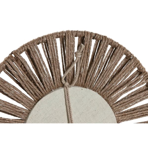 Mirror Set Home ESPRIT Natural Tropical 20 x 1 x 20 cm (3 Pieces)