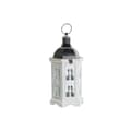 Pikkukuva 1 / 6: Lantern DKD Home Decor Aged finish White Dark grey Wood Crystal 19 x 17 x 39 cm
