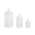 Pikkukuva 1 / 4: Lantern Home ESPRIT White Crystal Iron Shabby Chic 20 x 20 x 55 cm (3 Pieces)