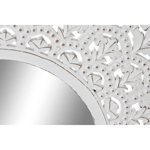 Wall mirror Home ESPRIT White Indian Man Stripped 89 x 2 x 89 cm